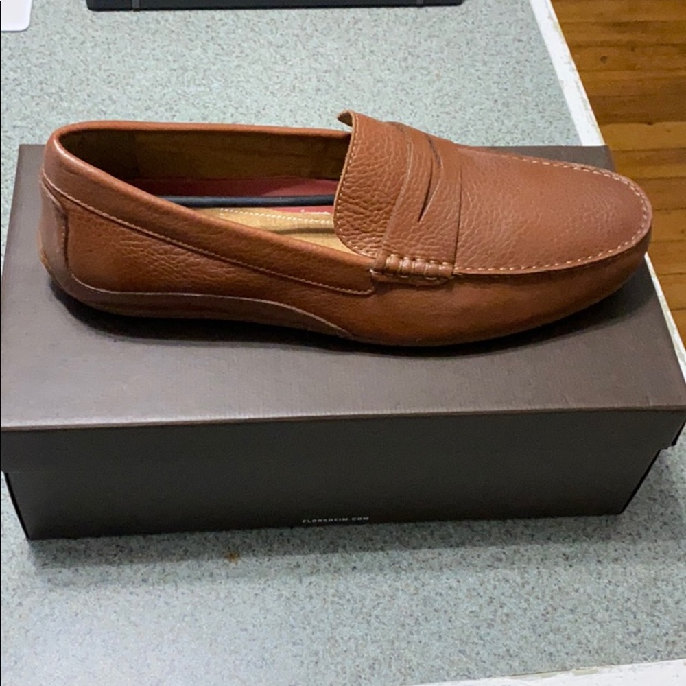 Florsheim Throttle Penny Loafer, 12, Cognac Brown